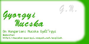 gyorgyi mucska business card